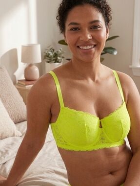 No Boundaries Yellow Balconette Bra